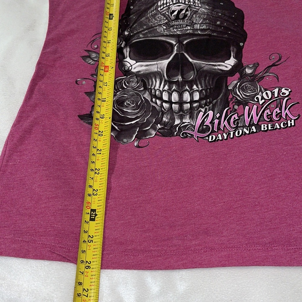 NWT Daytona Beach Florida 77th Motorcycle Bike Week (2018) Stretchy Tank Large - Picture 5 of 8